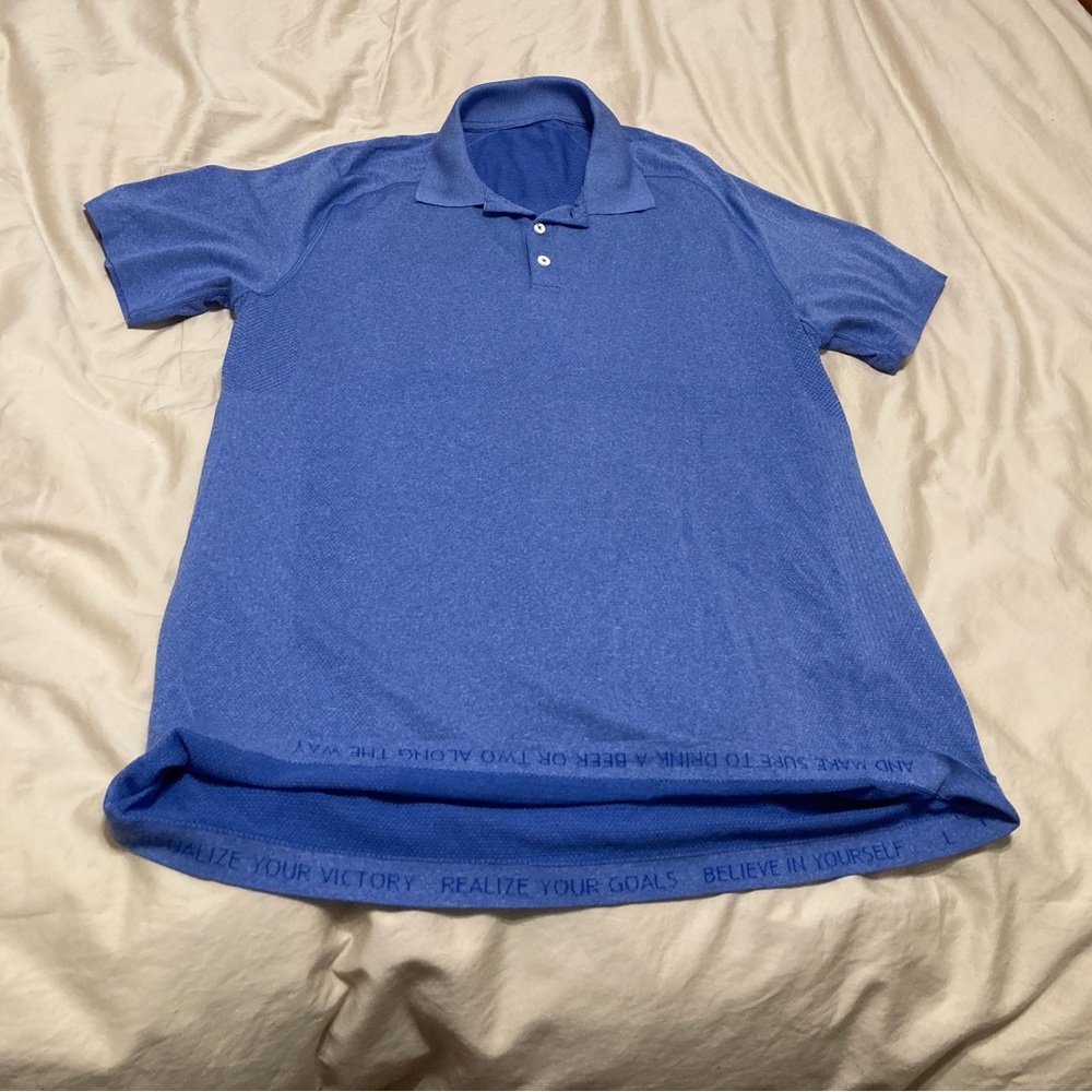 Lululemon Athletica Blue Polo Shirt